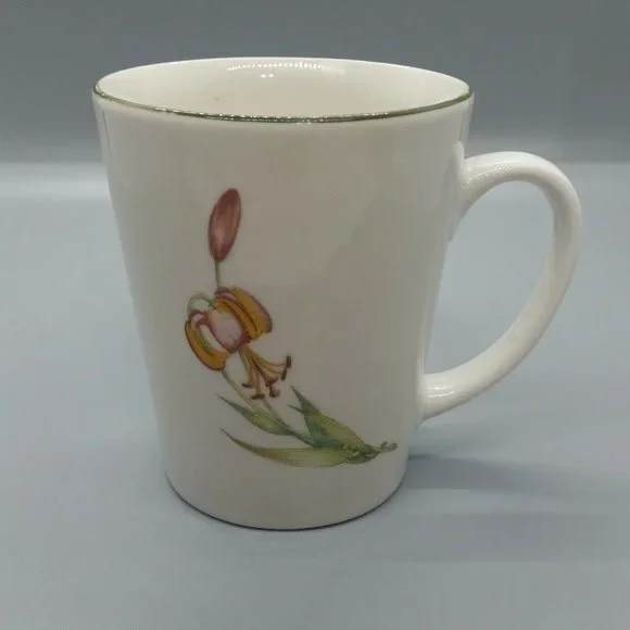 American Atelier | Dining | American Atelier Coffee Mug 5626 Lauras Garden  Flower Day Lilly | Poshmark